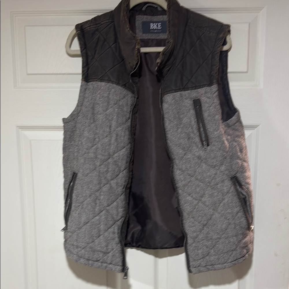 BKE Gray Quilted Vest